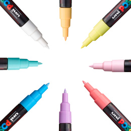 PC-1M Soft Colours 8-er Set in der Gruppe Stifte / Künstlerstifte / Acrylmarker bei Pen Store (130697)