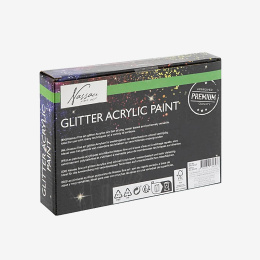 Acrylfarbe Glitter Set 6x75 ml in der Gruppe Künstlerbedarf / Künstlerfarben / Acrylfarbe bei Pen Store (130725)