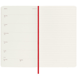 Kalender 18M WeekNote Soft Cover Large Red in der Gruppe Papier & Blöcke / Kalender und Terminkalender / 18 Monate Tageskalender bei Pen Store (130894)