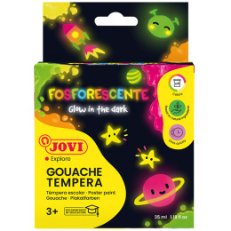 Gouachefarbe 4x35 ml Glow in the Dark (3 Jahren+) in der Gruppe Kids / Basteln für Kinder / Kindermalfarbe bei Pen Store (131142)