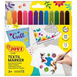 Textilstifte 12er-Pack (3 Jahren+) in der Gruppe Basteln & Hobby / Farben / Textilmarker bei Pen Store (131270)