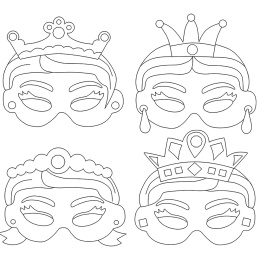 Pappmasken Prinzessinnen 12 Stk in der Gruppe Kids / Spaß und Lernen / Kindergeburtstag bei Pen Store (131284)
