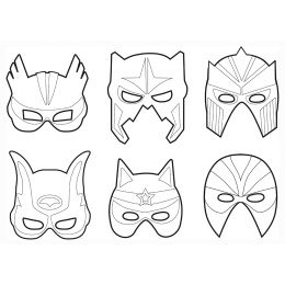Pappmasken Superhelden 12 stk in der Gruppe Kids / Spaß und Lernen / Kindergeburtstag bei Pen Store (131313)