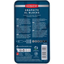 Graphite XL Blocks Tin 6er-Set in der Gruppe Künstlerbedarf / Buntstifte und Bleistifte / Grafit- und Bleistifte bei Pen Store (131409)