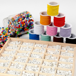 Set für Armbänder aus Buchstaben-Perlen Großpackung in der Gruppe Basteln & Hobby / Basteln / Selbstgemachter Schmuck bei Pen Store (131530)