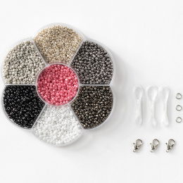 Rocailles-Perlen-Set Silber in der Gruppe Basteln & Hobby / Basteln / Selbstgemachter Schmuck bei Pen Store (131538)