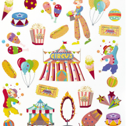 Sticker Circus 2 Blatt in der Gruppe Kids / Spaß und Lernen / Stickers bei Pen Store (131545)