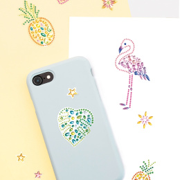 Diamond Flamingo 1 Blatt in der Gruppe Kids / Spaß und Lernen / Stickers bei Pen Store (131551)