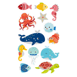 Soft-Sticker Under Water 2 Blatt in der Gruppe Kids / Spaß und Lernen / Stickers bei Pen Store (131559)