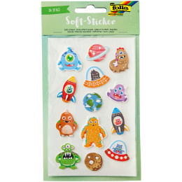 Soft-Sticker In Space 2 Blatt in der Gruppe Kids / Spaß und Lernen / Stickers bei Pen Store (131560)