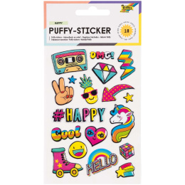 Soft 3D Sticker Happy 1 Blatt in der Gruppe Kids / Spaß und Lernen / Stickers bei Pen Store (131565)