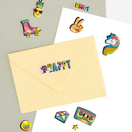 Soft 3D Sticker Happy 1 Blatt in der Gruppe Kids / Spaß und Lernen / Stickers bei Pen Store (131565)