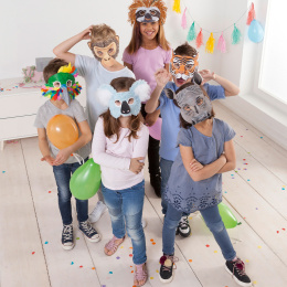 Kindermasken Exotische Tiere 6er-Pack in der Gruppe Kids / Spaß und Lernen / Kindergeburtstag bei Pen Store (131577)