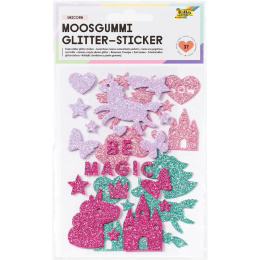 Moosgummi Sticker Unicorn 2 Blatt in der Gruppe Kids / Spaß und Lernen / Aufkleber für Kinder bei Pen Store (131583)