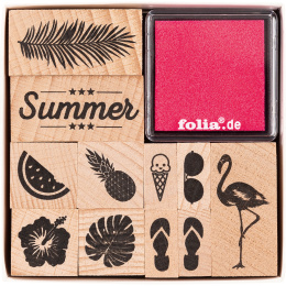 Holzstempel-Set Summer 11er-Pack in der Gruppe Basteln & Hobby / Hobbyzubehör / Stempel bei Pen Store (131609)