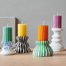 Kerzengiessform Zylinder gerrifelt in der Gruppe Basteln & Hobby / Basteln / Gießen bei Pen Store (131823)