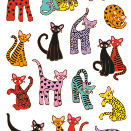 Stickers Katzen 3 Blatt in der Gruppe Kids / Spaß und Lernen / Stickers bei Pen Store (131883)