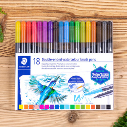 Pinselstift Aquarell Twin-Tip 18er Set in der Gruppe Stifte / Künstlerstifte / Pinselstifte bei Pen Store (131925)