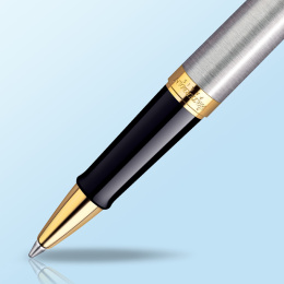 Hémisphère Steel/Gold Tintenroller in der Gruppe Stifte / Fine Writing / Geschenkideen bei Pen Store (132003)