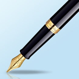 Hémisphère Black/Gold Füllfederhalter  in der Gruppe Stifte / Fine Writing / Füllfederhalter bei Pen Store (132009_r)