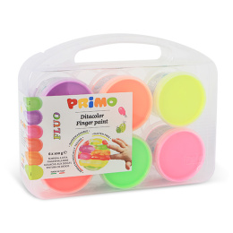 Fingerfarbe Fluo-set 6x100g in der Gruppe Kids / Basteln für Kinder / Fingerfarben bei Pen Store (132083)