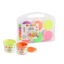 Fingerfarbe Fluo-set 6x100g in der Gruppe Kids / Basteln für Kinder / Fingerfarben bei Pen Store (132083)