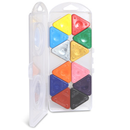 Wachsmalstifte Triangles 12er-Set Basic + Gold/Silver in der Gruppe Kids / Stifte für Kinder / Kreidestiften für Kinder bei Pen Store (132103)