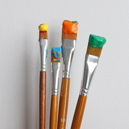 Flache/runde Pinsel 5er-Set Acryl in der Gruppe Künstlerbedarf / Pinsel / Acrylpinsel bei Pen Store (132225)