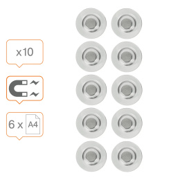 Magnete 32 mm Extra-stark 10er-Pack Klar in der Gruppe Basteln & Hobby / Organisieren / Heimbüro bei Pen Store (132342)