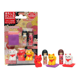 Puzzle Radiergummis Kokeshi & Lucky Cat in der Gruppe Stifte / Schreibwaren / Radiergummis bei Pen Store (132473)