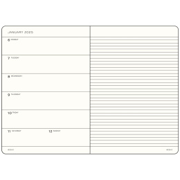 Kalender 18M Weekly Planner & Notebook Hard Cover A5 Black in der Gruppe Papier & Blöcke / Kalender und Terminkalender / 18 Monate Tageskalender bei Pen Store (132564)