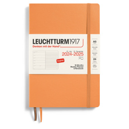 Kalender 18M Weekly Planner & Notebook Soft Cover A5 Apricot in der Gruppe Papier & Blöcke / Kalender und Terminkalender / 18 Monate Tageskalender bei Pen Store (132573)