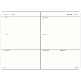 Kalender 18M Weekly Planner Hard Cover A5 Black in der Gruppe Papier & Blöcke / Kalender und Terminkalender / 18 Monate Tageskalender bei Pen Store (132575)