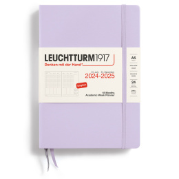 Kalender 18M Academic Week Planner Hard Cover A5 Lilac in der Gruppe Papier & Blöcke / Kalender und Terminkalender / 18 Monate Tageskalender bei Pen Store (132582)