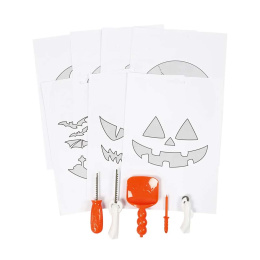 Werkzeug zum Kürbisschnitzen 5 Teile + Vorlagen in der Gruppe Basteln & Hobby / Feiertage und Jahreszeiten / Halloween bei Pen Store (132630)