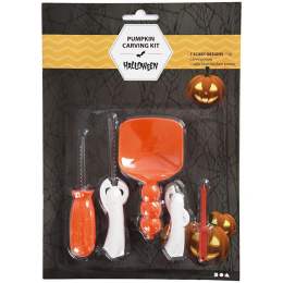 Werkzeug zum Kürbisschnitzen 5 Teile + Vorlagen in der Gruppe Basteln & Hobby / Feiertage und Jahreszeiten / Halloween bei Pen Store (132630)