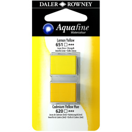 Aquarelle Half-pan Duo Lemon Yellow/Cad Yellow Hue in der Gruppe Künstlerbedarf / Künstlerfarben / Aquarell bei Pen Store (132888)