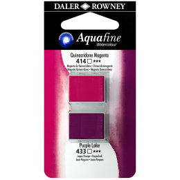 Aquarelle Half-pan Duo Quinacridone Magenta/Purple Lake in der Gruppe Künstlerbedarf / Künstlerfarben / Aquarell / Aquarellfarbe im Napf bei Pen Store (132894)