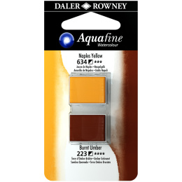 Aquarelle Half-pan Duo Naples Yellow/Burnt Umber in der Gruppe Künstlerbedarf / Künstlerfarben / Aquarell / Aquarellfarbe im Napf bei Pen Store (132906)