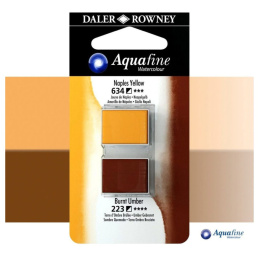 Aquarelle Half-pan Duo Naples Yellow/Burnt Umber in der Gruppe Künstlerbedarf / Künstlerfarben / Aquarell / Aquarellfarbe im Napf bei Pen Store (132906)