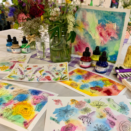 Intro Ink Aquarelle set 6 x 29,5 ml in der Gruppe Künstlerbedarf / Künstlerfarben / Aquarell / Flüssige Aquarellfarbe bei Pen Store (132932)