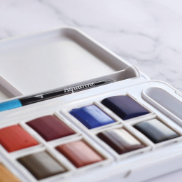 Aquarellfarbe Travel set 12 ½ -Näpfe in der Gruppe Künstlerbedarf / Künstlerfarben / Aquarell / Aquarellfarbe im Napf bei Pen Store (132936)