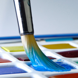 Aquarellfarbe Travel set 12 ½ -Näpfe in der Gruppe Künstlerbedarf / Künstlerfarben / Aquarell / Aquarellfarbe im Napf bei Pen Store (132936)