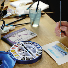 Aquarellfarbe Travel set Tin 18 ½ -Näpfe in der Gruppe Künstlerbedarf / Künstlerfarben / Aquarell / Aquarellfarbe im Napf bei Pen Store (132937)