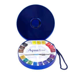 Aquarellfarbe Travel set Tin 18 ½ -Näpfe in der Gruppe Künstlerbedarf / Künstlerfarben / Aquarell / Aquarellfarbe im Napf bei Pen Store (132937)