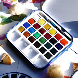 Aquarellfarbe Travel set Tin 24 ½ -Näpfe in der Gruppe Künstlerbedarf / Künstlerfarben / Aquarell bei Pen Store (132938)