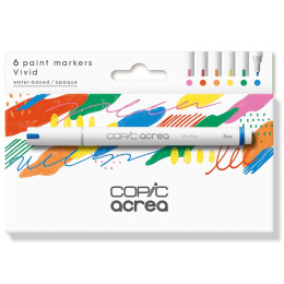 Acrea Paint Marker 6-er Set Vivid Colours in der Gruppe Stifte / Künstlerstifte / Marker bei Pen Store (133046)