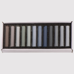 Soft Pastels Grey 12er-Set in der Gruppe Künstlerbedarf / Buntstifte und Bleistifte / Ölpastellkreide bei Pen Store (133365)