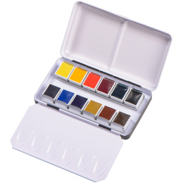 Aquarell Metallbox 12-set 1/2-Näpfe in der Gruppe Künstlerbedarf / Künstlerfarben / Aquarell bei Pen Store (133480)