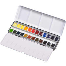 Aquarell Metallbox 24-set 1/2-Näpfe in der Gruppe Künstlerbedarf / Künstlerfarben / Aquarell bei Pen Store (133481)